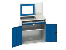 Bott 16928022.11 Verso Computer Cupboard 1050 x 550 x 1650mm Gentian Blue