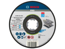 Bosch 2608619267 PRO Stainless Steel and Metal Bonded Cutting Disc 125 x 1.0 x 22.23mm Pack of 10