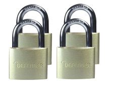 Defender DFAL4Q Aluminium Padlock Quad Pack 40mm