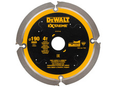 DeWalt DT1472-QZ Extreme PCD Fibre Cement Saw Blade 190 x 30mm x 4T