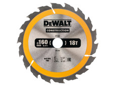 DeWalt DT1931-QZ Portable Construction Circular Saw Blade 160 x 20mm x 18T