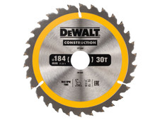 DeWalt DT1942-QZ Portable Construction Circular Saw Blade 184 x 30mm x 30T