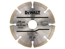 DeWalt DT3701QZ DT3701 Segmented Diamond Cutting Disc 115 x 22.23mm