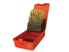 Dormer A095204 A095 Set 204 HSS TiN Coated Jobber Drill Set of 25 1.0-13.0 x 0.5mm