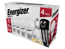 Energizer S14057 LED ES (E27) Opal GLS Non-Dimmable Bulb, Warm White 806 Im 8.2W (Pack 4)