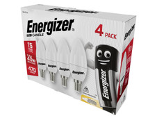 Energizer S14330 LED SES (E14) Opal Candle Non-Dimmable Bulb, Warm White 470 Im 5.2W (Pack 4)