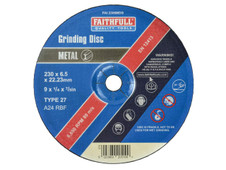 Faithfull Depressed Centre Metal Grinding Disc 230 x 6.4 x 22.23mm