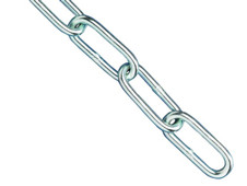 Faithfull Zinc Plated Chain 5mm x 2.5m - Max. Load 160kg