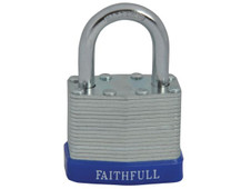 Faithfull Laminated Steel Padlock 40mm 3 Keys