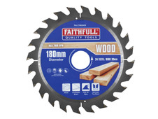 Faithfull TCT Circular Saw Blade 180 x 30mm x 24T POS
