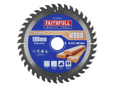 Faithfull TCT Circular Saw Blade 190 x 30mm x 40T POS