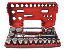 Facom SL.DBOX412 1/2in Drive 12-Point Detection Box Socket Set, 22 Piece