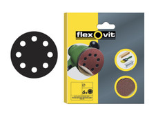 Flexovit 78072764743 Hook & Loop Sanding Disc 115mm Coarse 50G (Pack 6)