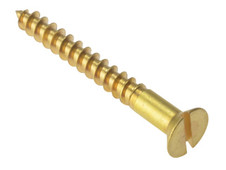 ForgeFix CSK11212BR Wood Screw Slotted CSK Solid Brass 1.1/2in x 12 Box 200