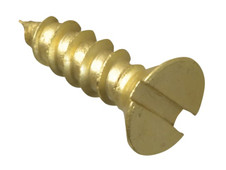 ForgeFix FPCSK126BR Wood Screw Slotted CSK Brass 1/2in x 6 ForgePack 40