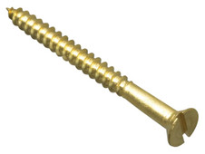 ForgeFix FPCSK21212BR Wood Screw Slotted CSK Brass 2.1/2in x 12 ForgePack 4