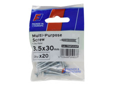 ForgeFix FPKMPS3530ZP Multi-Purpose Pozi Screw CSK ST ZP 3.5 x 30mm ForgePack 20 - FORFPMS3530Z - main image