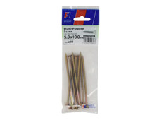 ForgeFix FPKMPS5100Y Multi-Purpose Pozi Screw CSK ST ZYP 5.0 x 100mm ForgePack 10