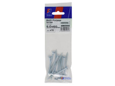 ForgeFix FPKMPS560ZP Multi-Purpose Pozi Screw CSK ST ZP 5.0 x 60mm ForgePack 10
