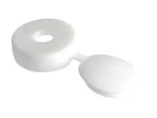 ForgeFix 100HCC0L Hinged Cover Cap White No. 10-12 Bag 100