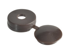ForgeFix 100HCC1 Hinged Cover Cap Dark Brown No. 6-8 Bag 100