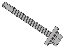 ForgeFix TFHW16SD55100L TechFast Roofing Sheet to Steel Hex Screw & Washer No.3 Tip 5.5 x 100mm Box 100