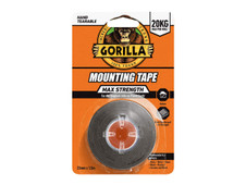 Gorilla Glue 114791 Gorilla Max Strength Indoor Mounting Tape 25mm x 1.5m Black