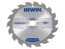 Irwin 1897191 Construction Circular Saw Blade 160 x 20mm x 18T ATB
