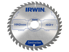 Irwin 1897200 Construction Circular Saw Blade 190 x 30mm x 40T ATB