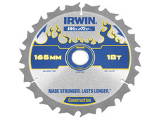 Irwin 1897392 Weldtec Cordless Circular Saw Blades 165 x 20mm x 18T ATB