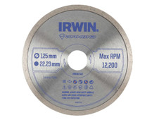 Irwin IW8087102 Continuous Rim Diamond Blade 125 x 22.23mm