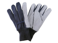 Kent & Stowe 70105421 Navy Jersey Cotton Grip Gloves - Men's Large