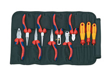 KNIPEX 00 19 41 Pliers & Screwdriver Set in Tool Roll, 11 Piece