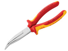 KNIPEX 26 26 200 VDE Long Bent Snipe Nose Side Cutting Pliers 200mm