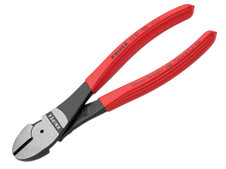 KNIPEX 74 01 180 High Leverage Diagonal Cutters Plastic Coated Grip 180mm