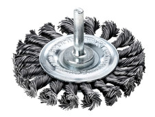 Lessmann 417.198.11 Knotted Wheel Brush with Shank 75 x 9mm, 0.50 Steel Wire