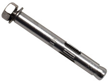 Masonmate 0839M560075SS Stainless Steel Hex Nut Sleeve Anchor M10 x 77mm (50)