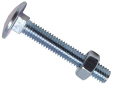 Metalmate Cup Square Hex Bolt & Nut ZP M6 x 40mm Box 50