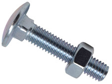 Metalmate Cup Square Hex Bolt & Nut ZP M8 x 40mm Box 50