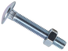 Metalmate Cup Square Hex Bolt & Nut ZP M8 x 50mm Box 25