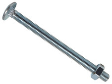 Metalmate Cup Square Hex Bolt & Nut ZP M10 x 130mm Box 10