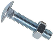 Metalmate Cup Square Hex Bolt & Nut ZP M10 x 50mm Box 25