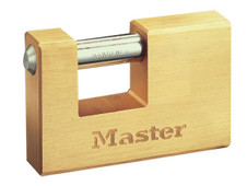 Master Lock 607EURD Rectangular 76mm Solid Brass Body Shutter Padlock