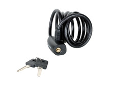Master Lock 8126EURDPRO Black Self Coiling Keyed Cable 1.8m x 8mm