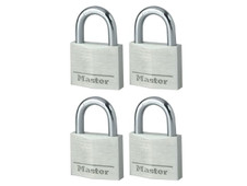 Master Lock 9140EURQNOP Aluminium 40mm Padlock 4-Pin - Keyed Alike x 4