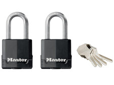 Master Lock M115EURTLF Excell™ Weather Tough 45mm Padlock 4-Pin - Keyed Alike x 2