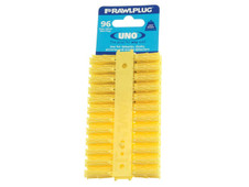 Rawlplug R-U1-YEL-96-C Yellow UNO Plugs 5 x 24mm (Card 96)