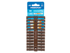 Rawlplug R-U1-BRN-48-C Brown UNO Plugs 7 x 30mm (Card 48)
