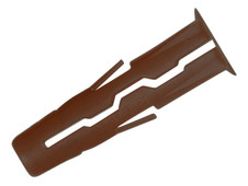 Rawlplug R-UNO-BRN-1000 Brown UNO Plugs 7 x 30mm (Pack 1000)