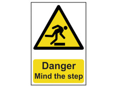Scan 1105 Danger Mind The Step - PVC Sign 200 x 300mm